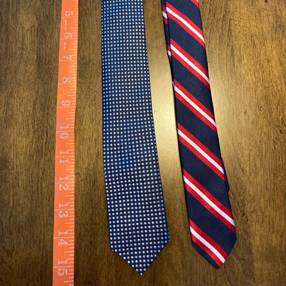 Classic Red and Blue Striped Kids Tie